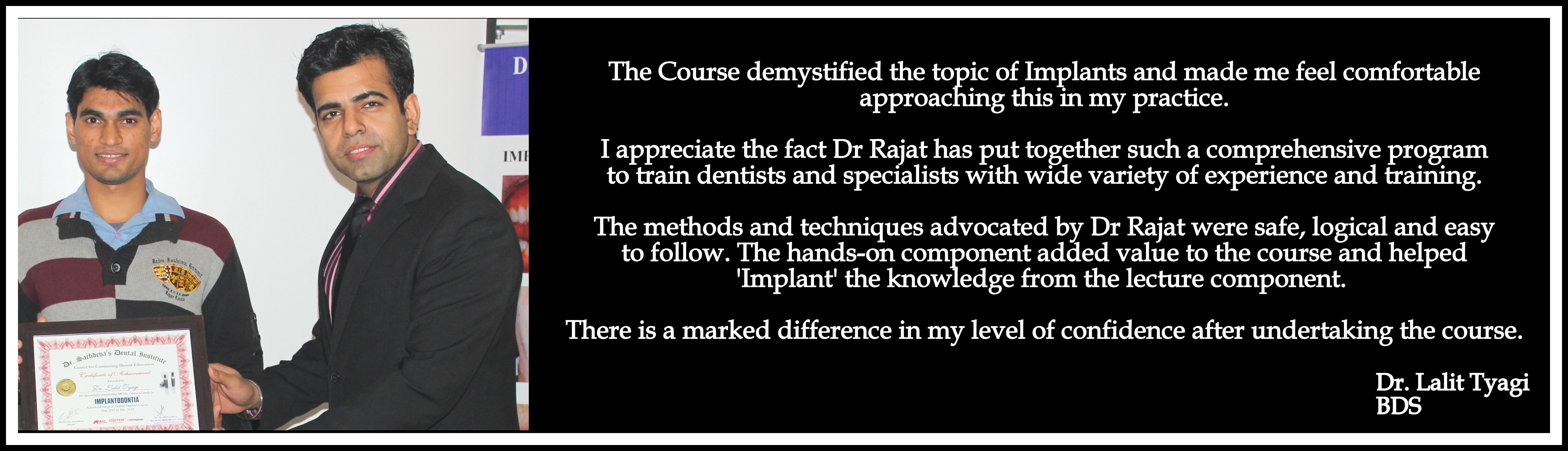 Dental Courses in India, Dental Courses Delhi, Student Testimonial